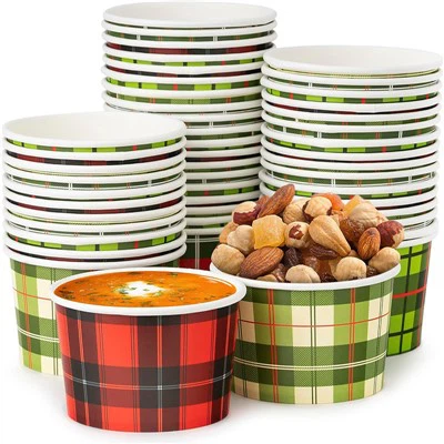 Kerst papieren soepkommen